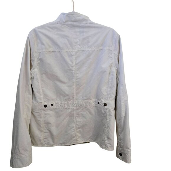 Faherty Cooper Cotton Nylon Utility Jacket Off White Floral Lining Size M - Picture 3 of 12